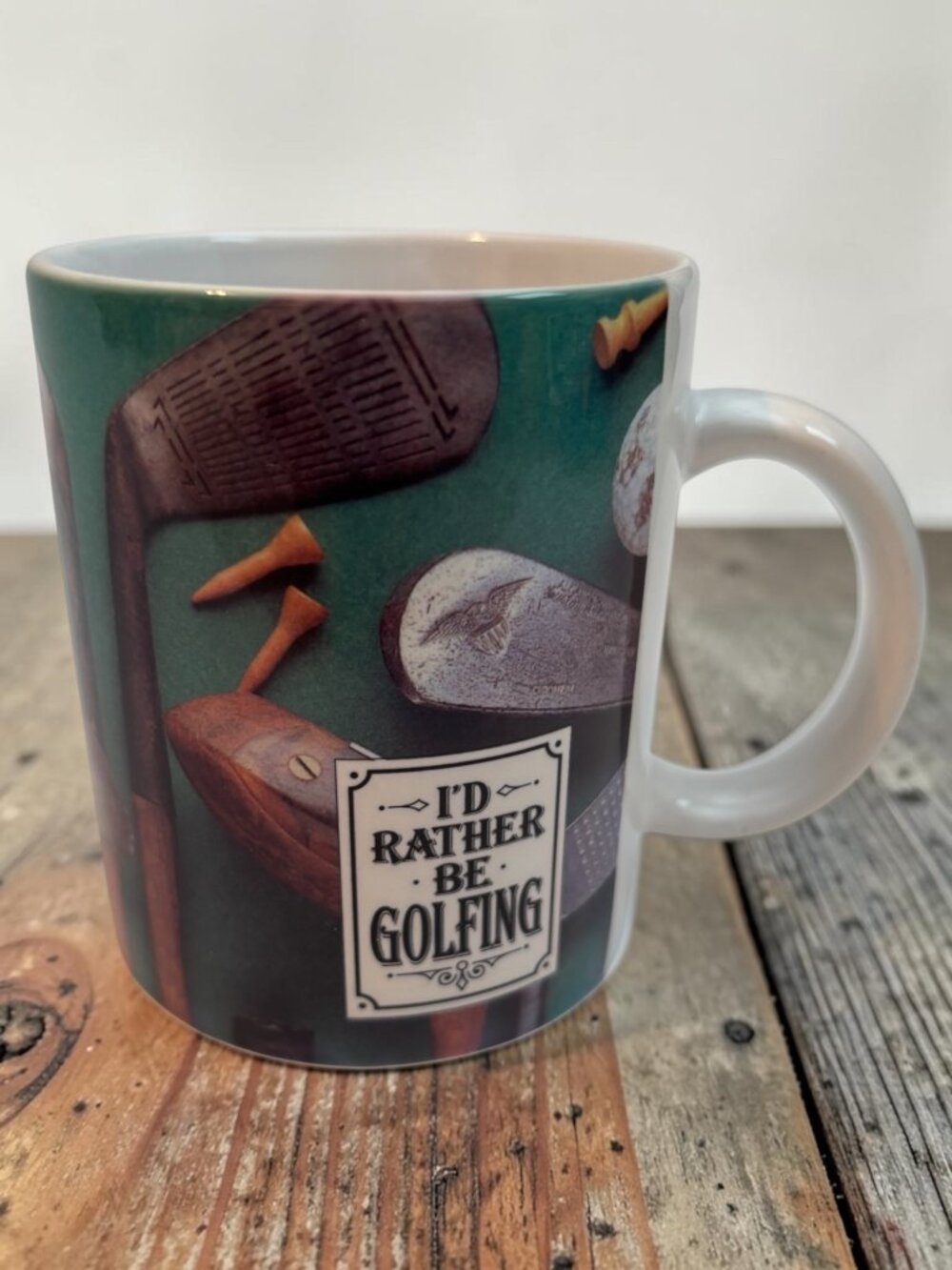 Id Rather Be Golfing Mug Vintage 1993 Xpres Ceramic Golf Club Design